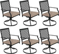 Sophia & William Patio Dining Chairs Set of 6, Outdoor Swivel Rocker Patio Chairs with Cushion, Metal Outdoor Chairs for Garden Backyard Bistro