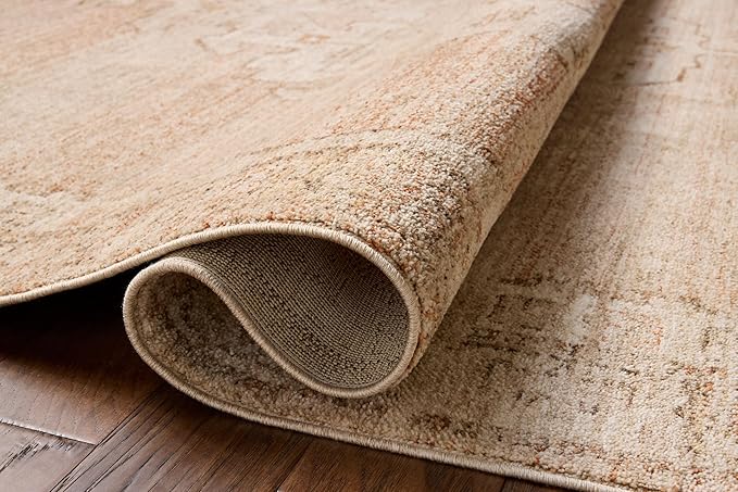 Loloi Chris Loves Julia Palma Collection PLM-02 Spice/Natural 2'-7" x 10'-0" Runner Rug Vintage Style Boho Living Room Bedroom Carpet