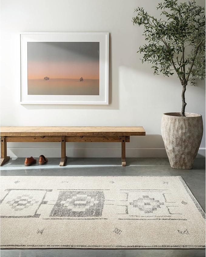 Livabliss x Becki Owens Solana Medallion Area Rug, 7'10" x 10', Taupe/Cream