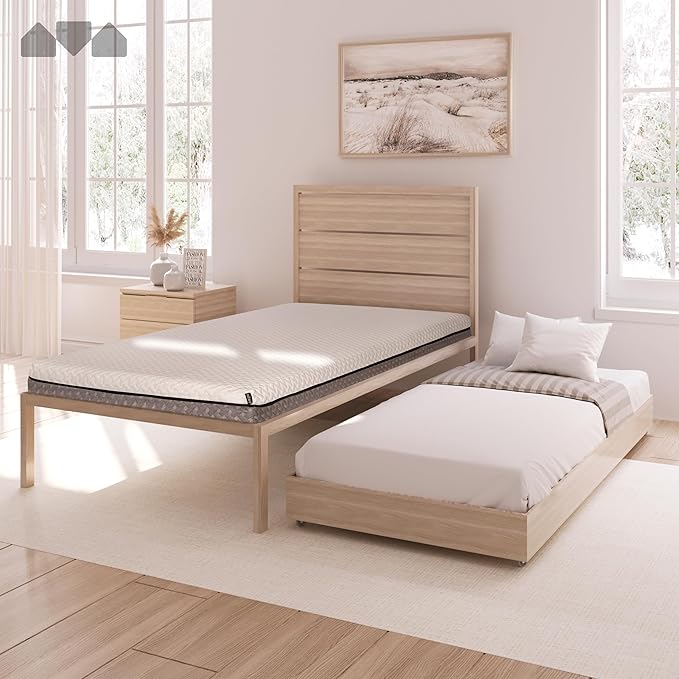 Milliard 5 in. Deluxe Memory Foam Mattress Cot, Dual-Sided - for Bunk Bed, Daybed, Trundle or Folding Bed Replacement (73.5"x31"x5")