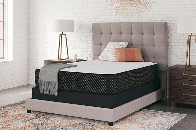 Signature Design by Ashley Limited Edition Firm 12 Inch Hybrid Mattress with Gel Memory Foam and Edge Support for Cool Sleep and Pressure Relief, Full, Fiberglass Free, Mattress In A Box