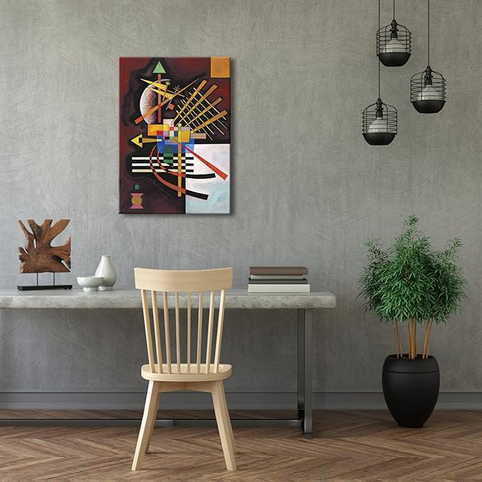 Wieco Art Canvas Prints Wall Art Above and Left,1925 by Wassily Kandinsky Classic Abstract Art Reproductions Canvas Wall Art for Living Room Home Decor Wall Decorations