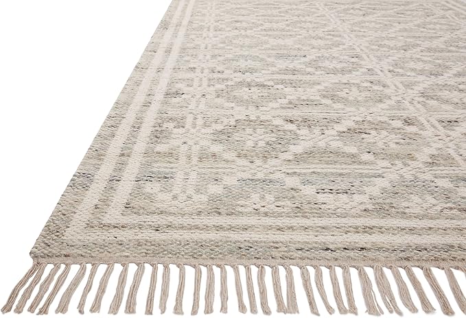 Loloi Angela Rose Rivers Collection RIV-02 Lagoon/Ivory 5'-0" x 7'-6" Reversible Area Rug