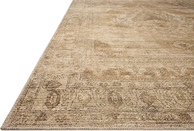 Loloi Amber Lewis Cambria Collection CBR-03 Taupe/Antique Bronze 7'-6" x 9'-6" Area Rug Jute, Neutral, Vintage Style, Antique Tone, Living, Bedroom, Dining, Carpet
