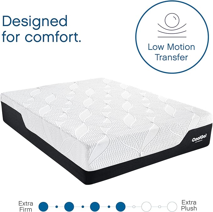 Cool Gel Chill 14 Inch Medium Firm Memory Foam Mattress Twin XL Size, with Bonus Cool Gel Memory Foam Bed Pillow, 14" with Pressure Relief, CertiPUR-US Certified, Cooling Twin XL Mattress in a Box