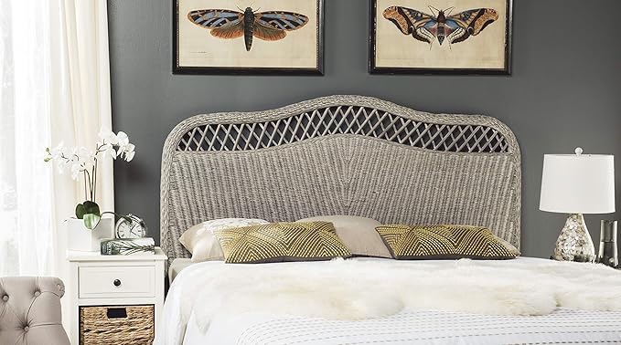 Safavieh Home Collection Sephina Antique Grey Rattan Headboard (Full)