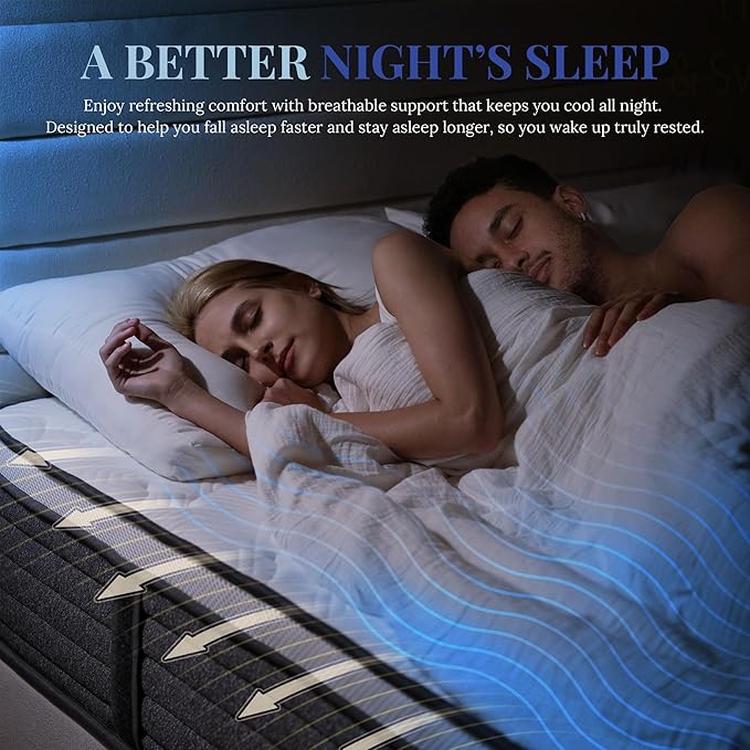CH CHARME HOUSE Twin XL Mattress, 14 Inch Twin XL Size Hybrid Mattress in a Box, Medium Feel Foam and Individual Pocket Springs, Extra Edge Support, Pressure Relief, CertiPUR-US