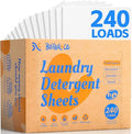 BellaLuce Laundry Detergent Sheets - Laundry Sheets, 240 Loads, Eco-Friendly, Plastic-Free, Fresh Linen Scent, Space Saving, Fast Dissolve & Hypoallergenic, Laundry Detergent for Home,Dorms,Essentials