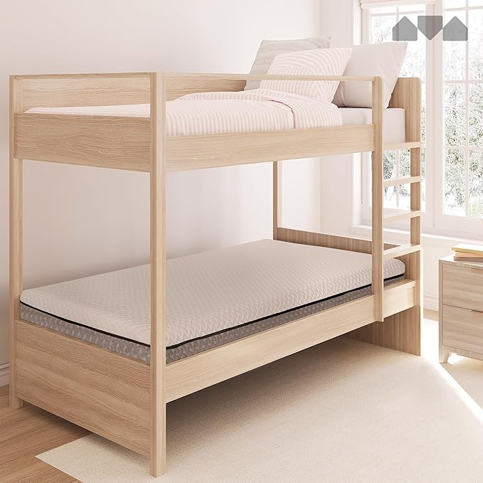 Milliard 5 in. Deluxe Memory Foam Mattress Cot, Dual-Sided - for Bunk Bed, Daybed, Trundle or Folding Bed Replacement (73.5"x31"x5")