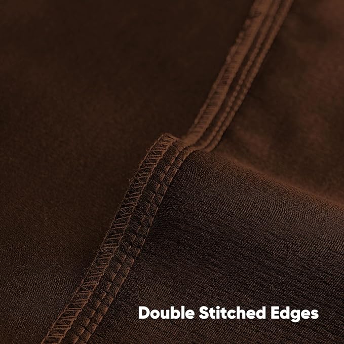 FUTEI Rust Chenille Decorative Throw Pillow Covers 24x24 Inch Set of 2,Soft Cozy Faux Linen Textured European Pillow Shams,Farmhouse Home Decor for Couch Living Room
