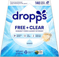 Dropps Free + Clear Biobased Power Laundry Detergent Pods, Unscented (140 Count) - HE Compatible Laundry Pods for Fresh Clothes - Laundry Soap Supplies & Recyclable Paperboard Packaging