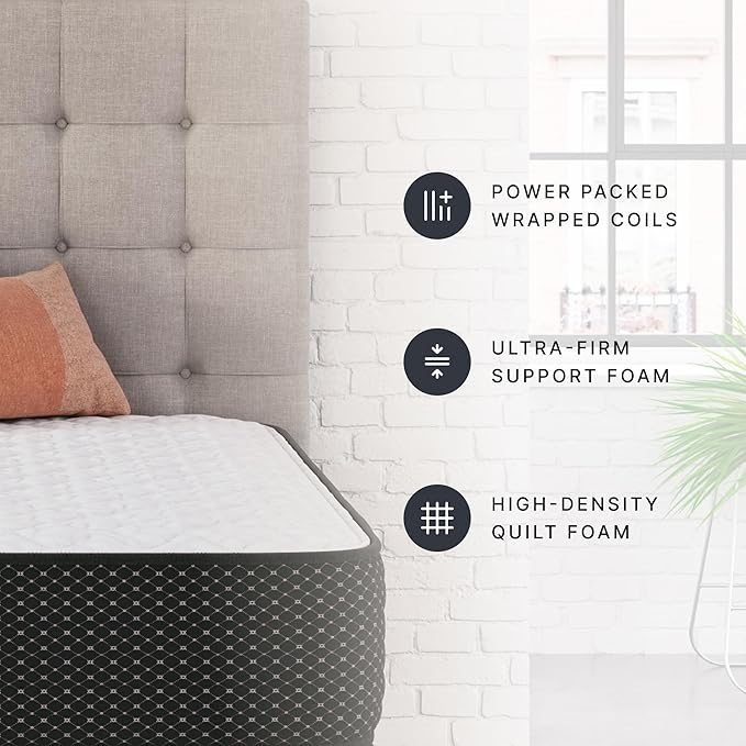 Signature Design by Ashley Limited Edition Firm 12 Inch Hybrid Mattress with Gel Memory Foam and Edge Support for Cool Sleep and Pressure Relief, Twin, Fiberglass Free, Mattress In A Box
