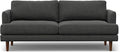 SIMPLIHOME Livingston 76-inch Wide Sofa in Charcoal Grey Woven-Blend Fabric, Handcrafted Loveseat Couch for Living Room or Family Room, Mid-Century Modern Style, Solid Wood Frame