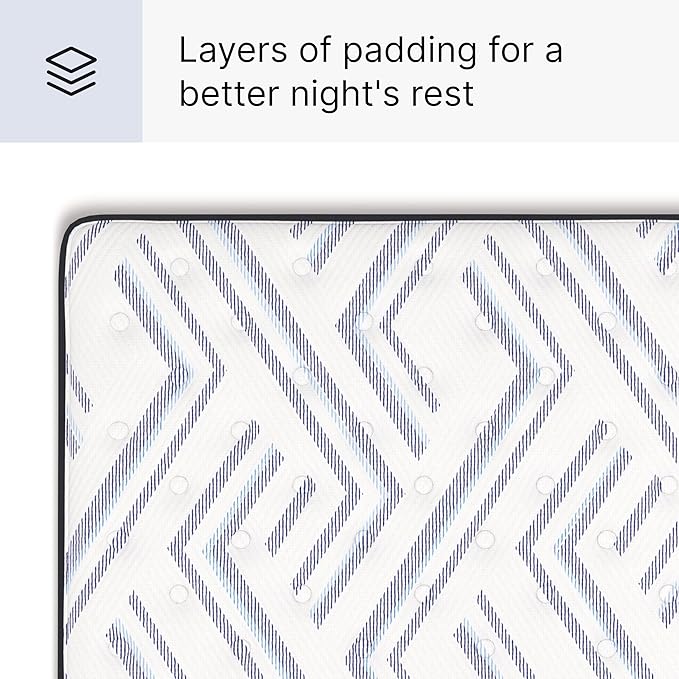 Signature Design by Ashley Twin Size Stack 12 Inch Hybrid Medium Plush Cooling Gel Infused Memory Foam Mattress for Pressure Relief, Fiberglass Free, Mattress in A Box