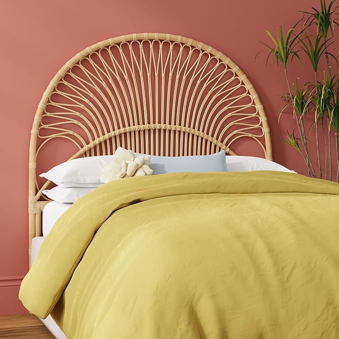KOUBOO Rattan Loop Headboard, Full, Natural