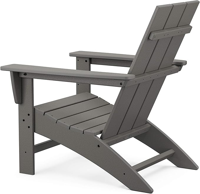 POLYWOOD Stackable Adirondack Chair, Green, Polyethylene