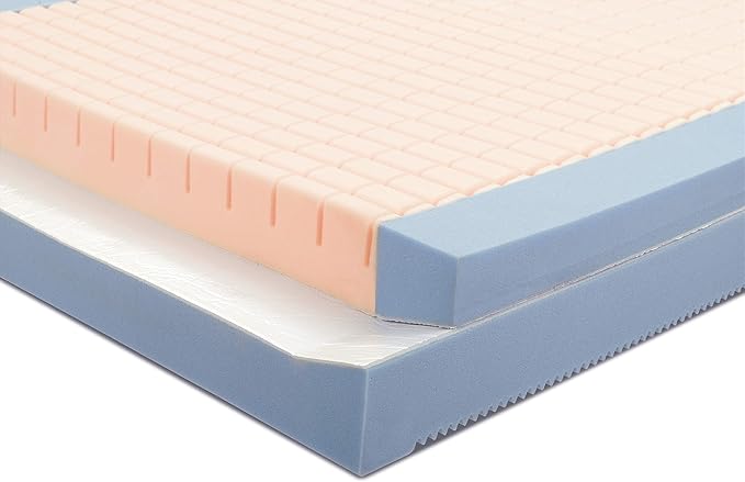 Invacare SRS2080 Glissando Friction Reducing Hospital Bed Mattress for Pressure Sore & Ulcer, 36" Width, 80" Length, Blue
