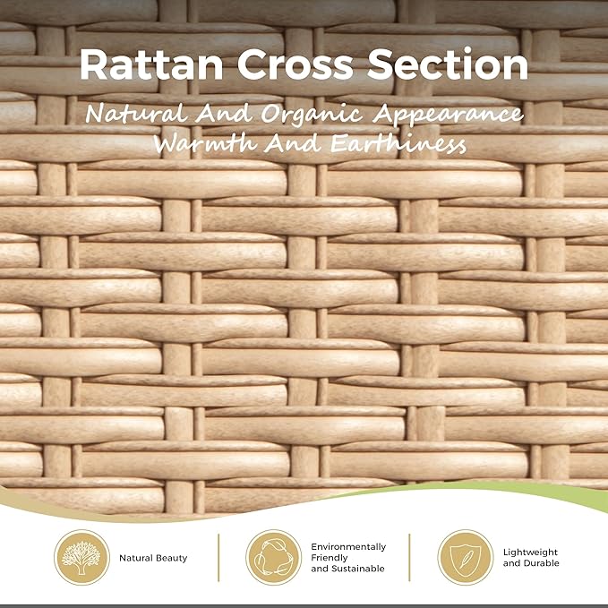 Outdoor Patio Rocking Sofa Chairs Set of 2 Steel Frame Porch Furniture with Deep Seating and 5.5" Cushions for Lawn Backyard Deck, Beige