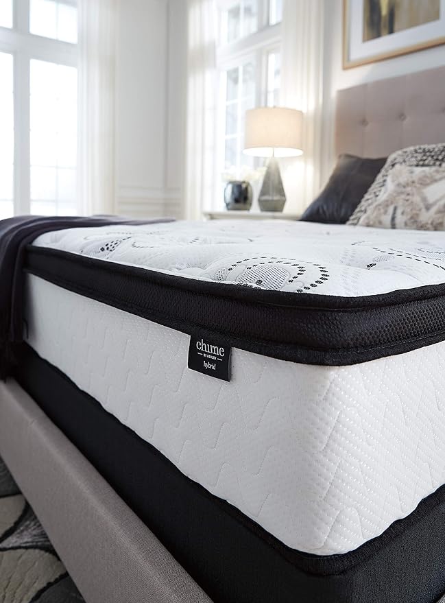 Signature Design by Ashley Chime Hybrid California King 12" Mattress with Gel Memory Foam, Medium Firm, Pressure Relief, Fiberglass Free Mattress in a Box