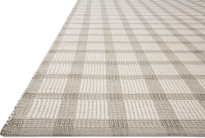 Loloi Magnolia Home by Joanna Gaines Ryder Collection RYD-02 Stone/Ivory 7'-9" x 9'-9" Area Rug