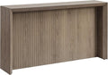 Henn&Hart 56'' Wooden Rectangular Fluted Console Table Entryway Table, Sofa Table for Entryway, Living Room, Couch, Hallway, or Office, Antiqued Gray Oak