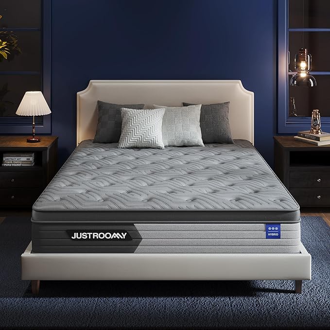 Firm Queen Size Mattress 12 Inch Hybrid Queen Mattress with Gel Memory Foam-Cooling Ice Silk Top, Support&Back Pain Relief, Individual Pocket Spring, CertiPUR-US Certified Mattress in a Box