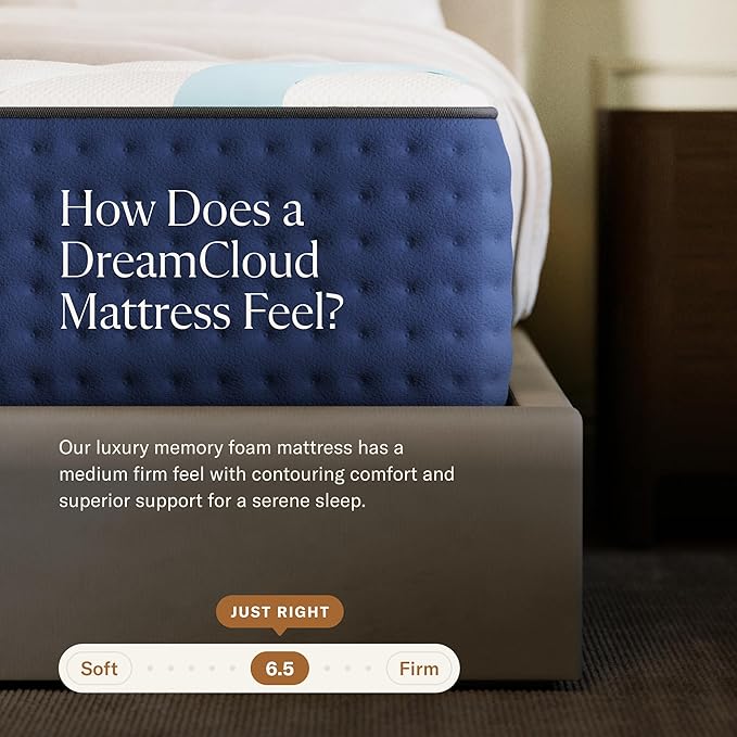 DreamCloud Premier 13" Twin Mattress - Luxury Gel Memory Foam - 365 Night Trial - Premium Pressure-Relieving Layers - Forever Warranty - CertiPUR-US® Certified