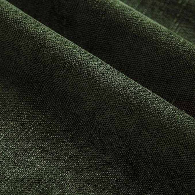 Foindtower Pack of 2 Soft Textured Chenille Throw Decorative Pillow Covers Square Accent Solid Cushion Cover Neutral Farmhouse Pillow Case for Couch Sofa Bedroom Living Room 22x22 Inch,Dark Green