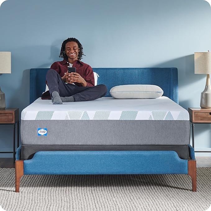 Sealy Dreamlife 12” Hybrid Mattress-in-a-Box, Full, SealyComfort Gel Memory Foam, SealyResponsive Encased Coils, Surface-Guard Technology
