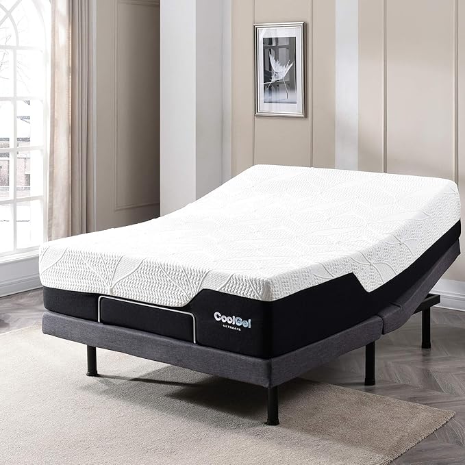 Cool Gel Chill 14 Inch Medium Firm Memory Foam Mattress Twin Size, with Bonus CoolGel Memory Foam Bed Pillow, 14" with Pressure Relief, CertiPUR-US Certified, Cooling Twin Mattress in a Box