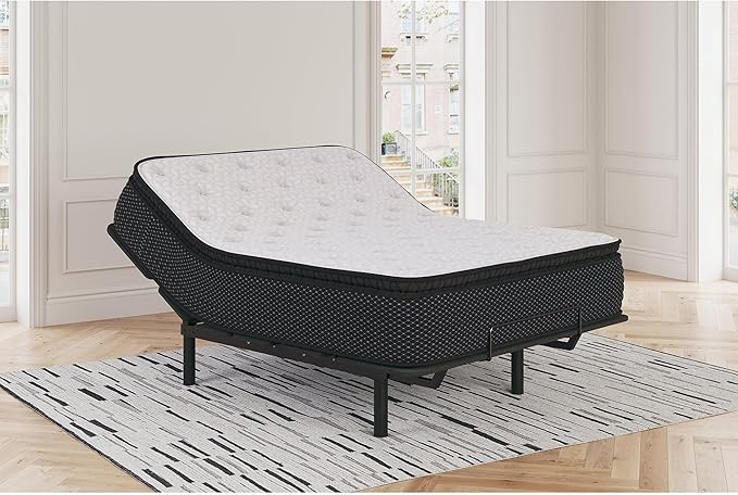 Signature Design by Ashley Limited Edition Pillow Top 13 " Pillow Top Hybrid Mattress with Gel Memory Foam, Edge Support for Cool Sleep and Pressure Relief, Twin, Fiberglass Free, Mattress In A Box