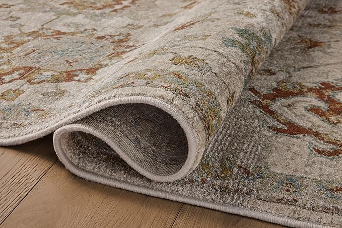 Loloi Magnolia Home by Joanna Gaines Mona Collection MOA-02 Oatmeal/Multi 5' x 7'-8" Area Rug