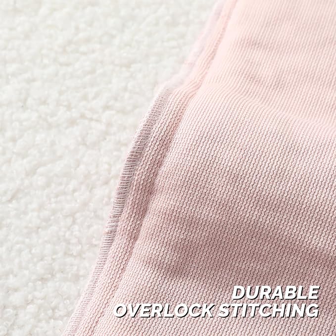 FUTEI Pink Throw Pillow Covers 18x18 Inch Set of 2,Furry Faux Fur Teddy Boucle Textured Cushion Covers,Soft Fluffy Decorative Pillow Case,Home Decor for Couch Bed Living Room Office Car