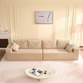 138" Modular Sofa Memory Foam Sectional Couches for Living Room, Sleeper Sofa Bed, Corduroy, Camel