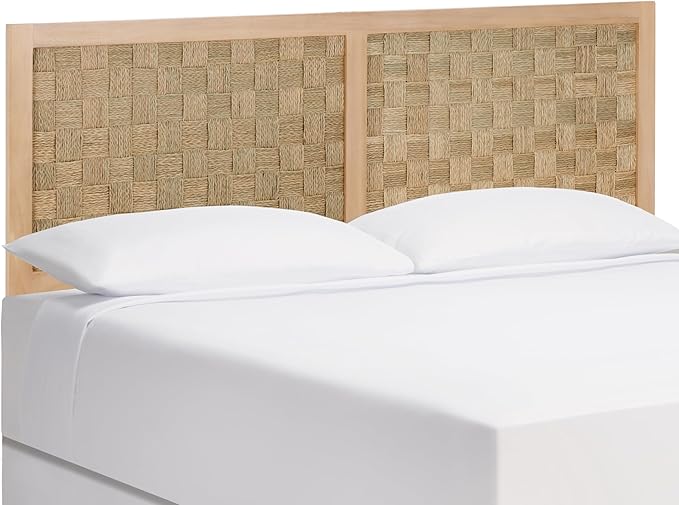 SAFAVIEH Home Collection Halvor Rattan Queen Size Headboard Light Brown Frame & Natural Brown
