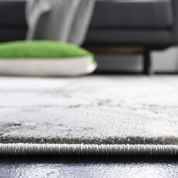 SAFAVIEH Craft Collection Area Rug - 10'6" x 14', Grey & Silver, Modern Abstract Design, Non-Shedding & Easy Care, Ideal for High Traffic Areas in Living Room, Bedroom (CFT877G)