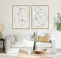 Kate and Laurel Sylvie 871 Modern Circles and 869 Going in Circles Framed Linen Textured Canvas Wall Art Set by Teju Reval of SnazzyHues, 2 Piece Set 28x38 Natural, Modern Abstract Art for Wall