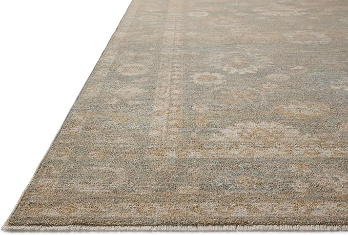 Loloi Chris Loves Julia Louisa Collection LOI-04 Lagoon/Ivory 2'-7" x 10'-0", .38" Pile Height, Runner Rug