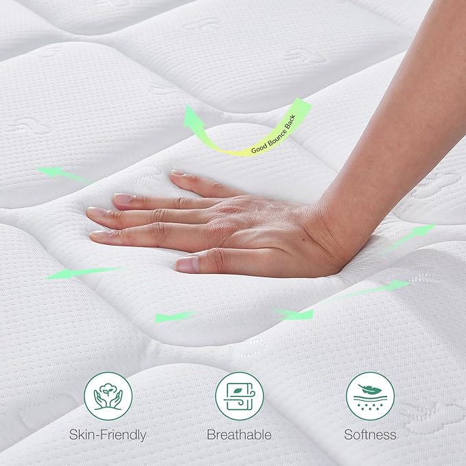 Novilla Full Size Mattress, 12 Inch Hybrid Mattress in A Box, Pocket Innerspring for Motion Isolation, Supportive & Pressure Relief