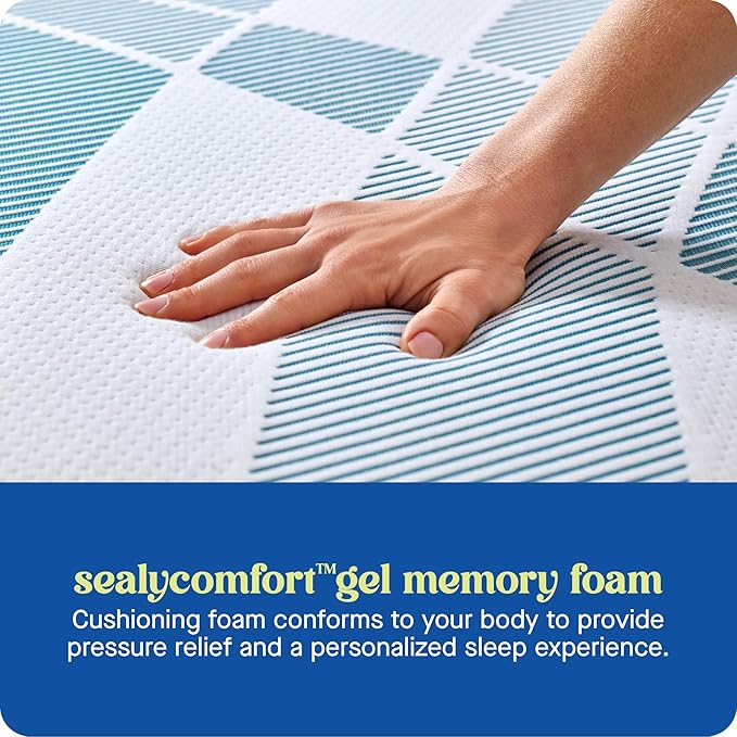 Sealy Dreamlife 12” Hybrid Mattress-in-a-Box, Full, SealyComfort Gel Memory Foam, SealyResponsive Encased Coils, Surface-Guard Technology
