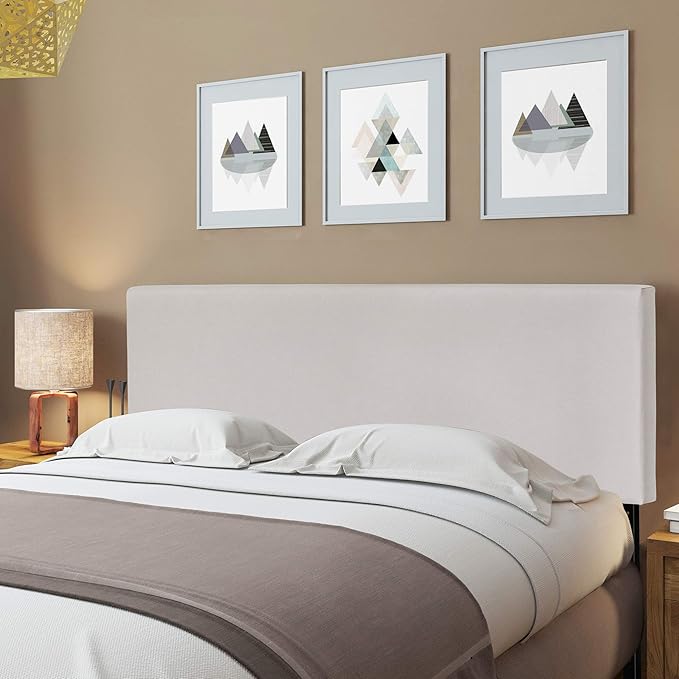 FURINNO Roanne Plain Headboard, Full, Fog
