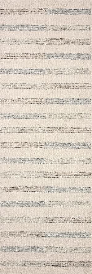 Loloi Chris Loves Julia Chris Collection CHR-05 Ivory/Slate 2'-6'' x 11'-6'', .50" Pile Height, Runner Rug