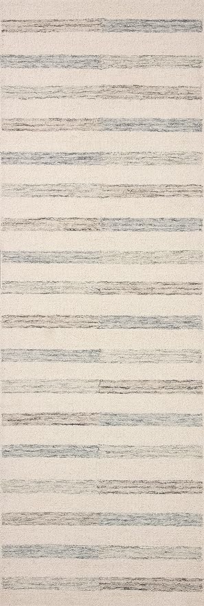 Loloi Chris Loves Julia Chris Collection CHR-05 Ivory/Slate 7'-9'' x 9'-9'', .50" Pile Height, Area Rug