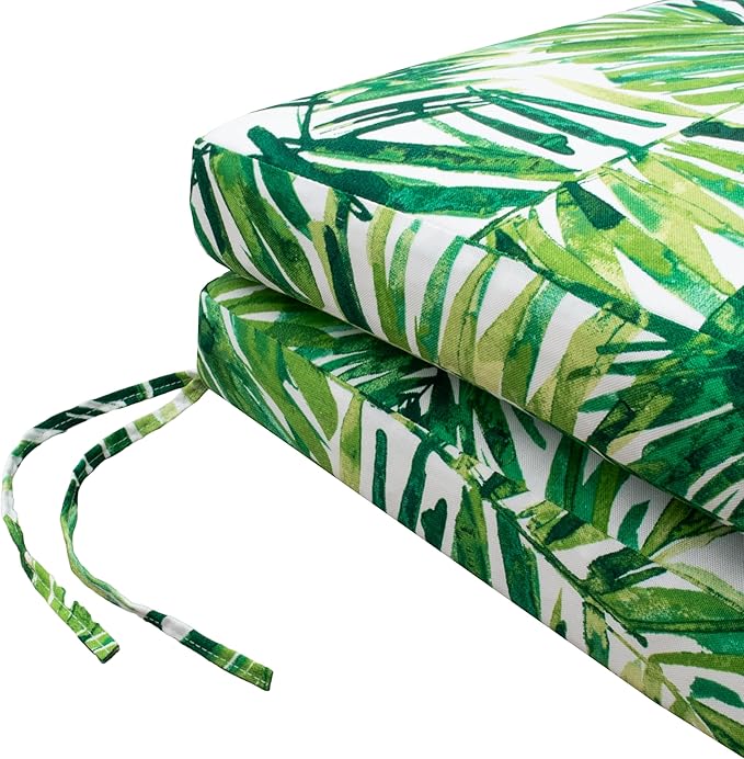 Tommy Bahama Chaise Cushion, 23" X 75" X 2.5", Coastal Palm Green Leaf