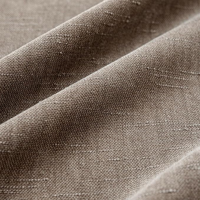 Foindtower Pack of 2 Soft Textured Chenille Throw Decorative Pillow Covers Square Accent Solid Cushion Cover Cozy Farmhouse Pillow Case with Zipper for Couch Sofa Bedroom Living Room 24x24 Inch, Taupe