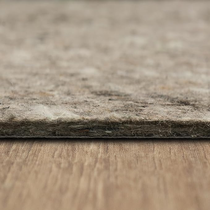 Mohawk Home 5' x 8' Non Slip Grip Rug Pad 1/2" Thick Dual Surface Felt Cushion + Rubber Gripper - Safe for All Floors