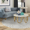 RUGGABLE x Jonathan Adler Machine Washable Area Rug – Labyrinth Black/Ivory 6 ft Round, Stain-Resistant, Non-Slip – Medium Rugs for Living Room, Bedroom, Hallway, Entryway & Office–with Cushioned Pad