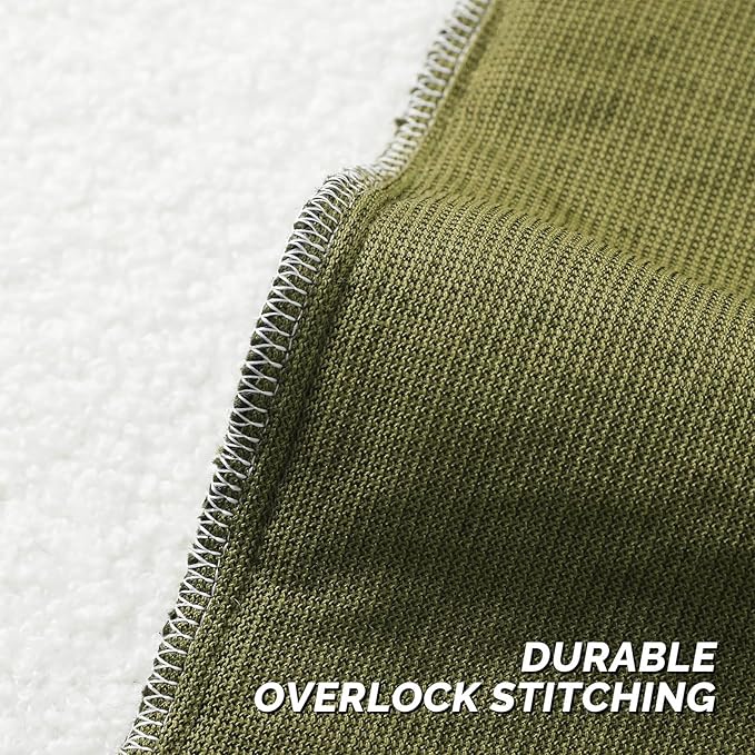 FUTEI Olive Green Throw Pillow Covers 22x22 Inch Set of 2,Furry Faux Fur Teddy Boucle Textured Cushion Covers,Soft Fluffy Decorative Pillow Case,Home Decor for Couch Bed Living Room Office Car