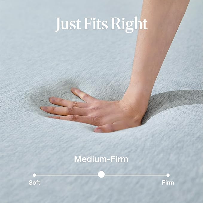 LIFEMENT Basic Twin Graphite Infused Memory Foam Mattress in a Box | Medium Firm Bed, Fiberglass Free, CertiPUR-US Certified Foam, Cooling Comfort & Support, 10 Inch