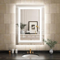 WTTY LED Bathroom Mirror 20"x 28" with Backlit and Front Light,Dimmable LED Mirror for Bathroom,Anti-Fog Lighted Bathroom Vanity Mirror Modern for Wall,Memory Function,Shatter-Proof